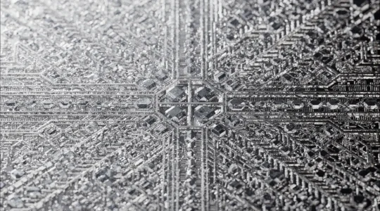 Extreme close-up comparison of sensor surface textures showing the enhanced detail capture of monochrome sensors