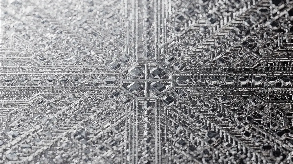 Extreme close-up comparison of sensor surface textures showing the enhanced detail capture of monochrome sensors