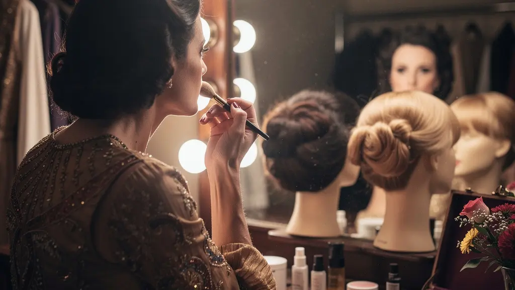 Theatre understudy preparing backstage before performance, capturing the intensity of their crucial role
