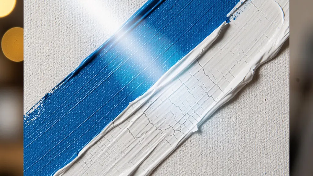 Close-up demonstration of light passing through transparent and opaque paint layers