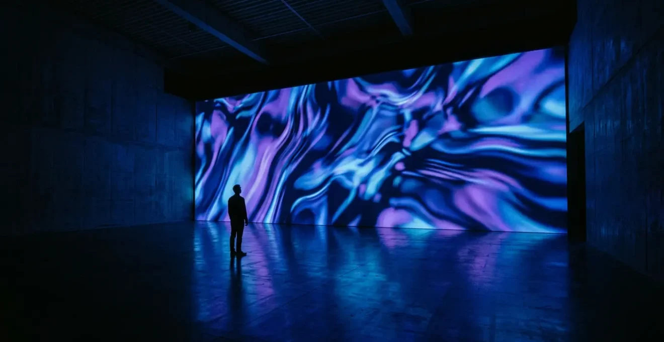 Immersive art installation creating flow state experience